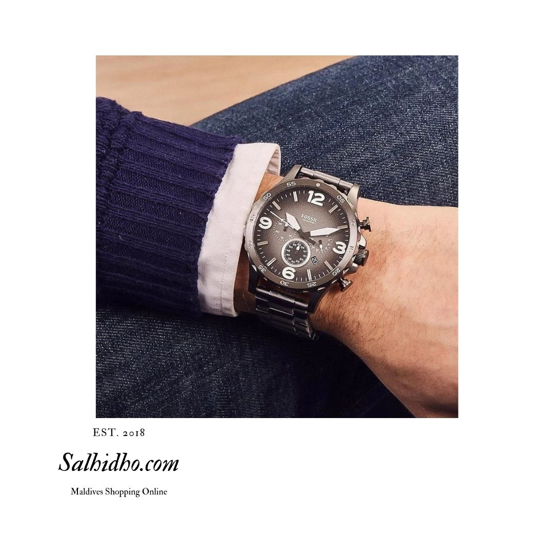 JR1437 - Nate Chronograph Smoke Stainless Steel Watch
