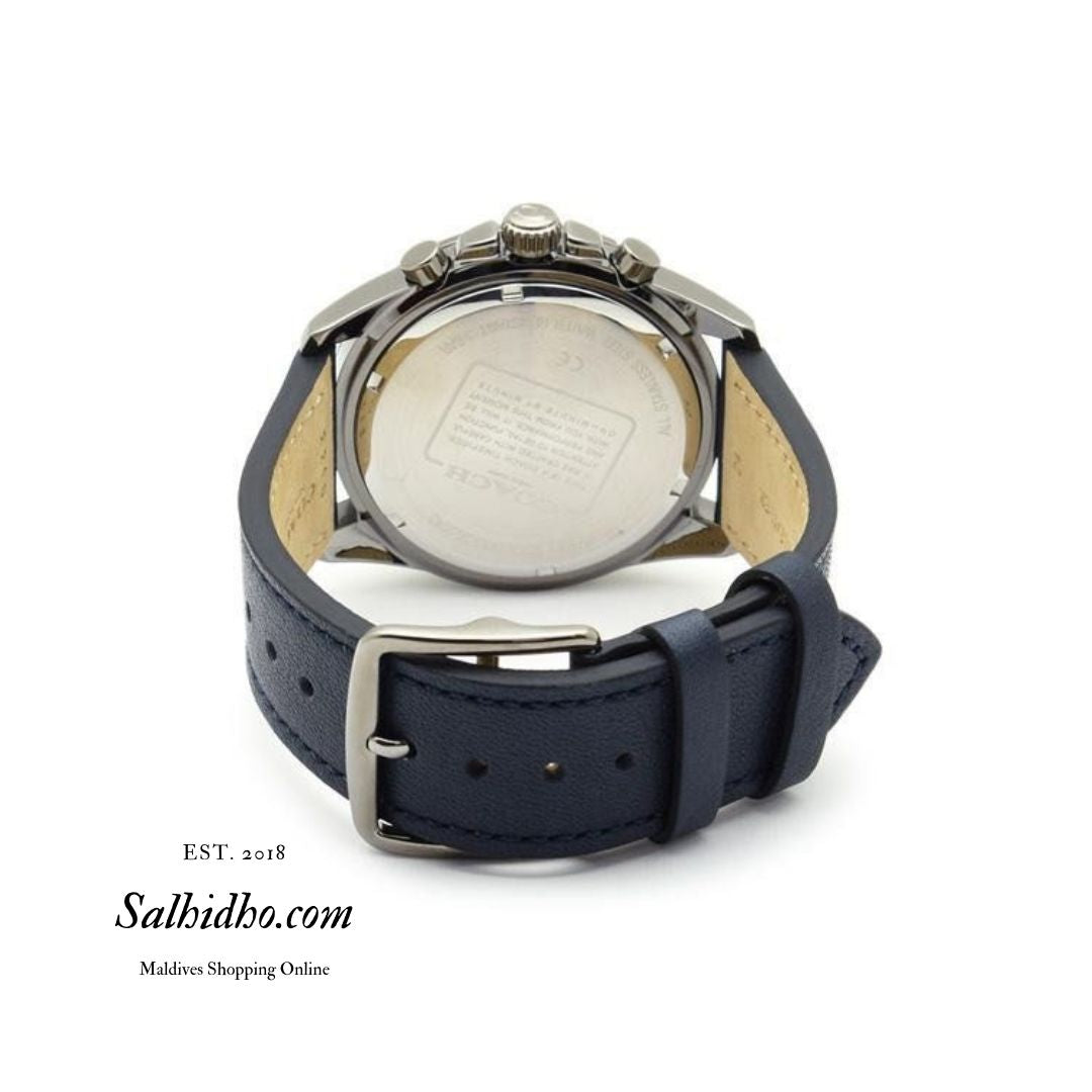 14602558 - Coach Kent Grey Dial Blue Leather Strap Watch for Men