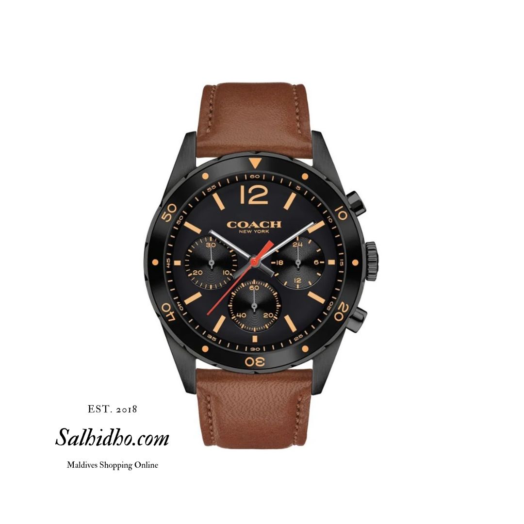14602070 - Sullivan Chronograph Black Dial Leather Men's Watch
