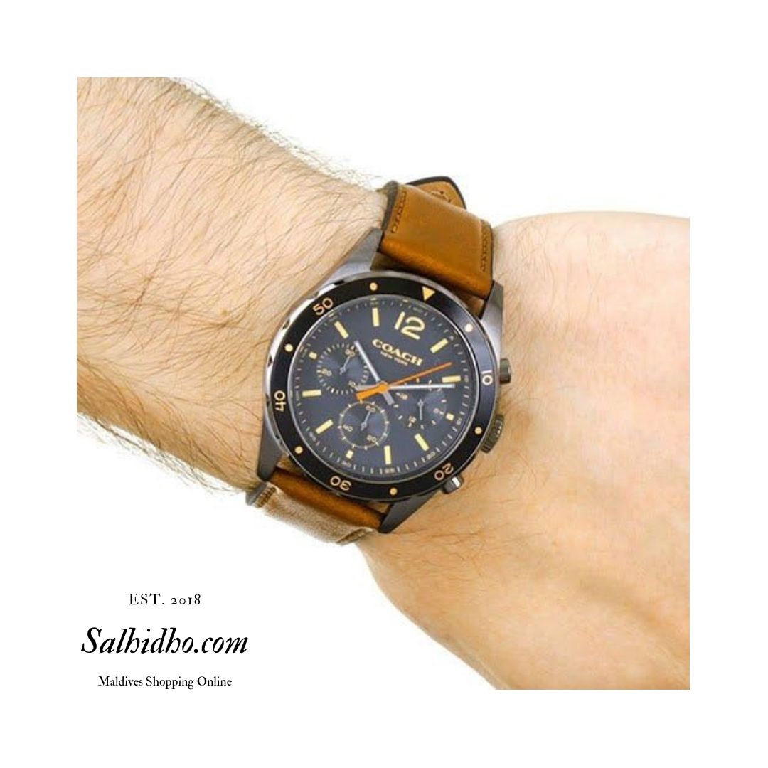 14602070 - Sullivan Chronograph Black Dial Leather Men's Watch