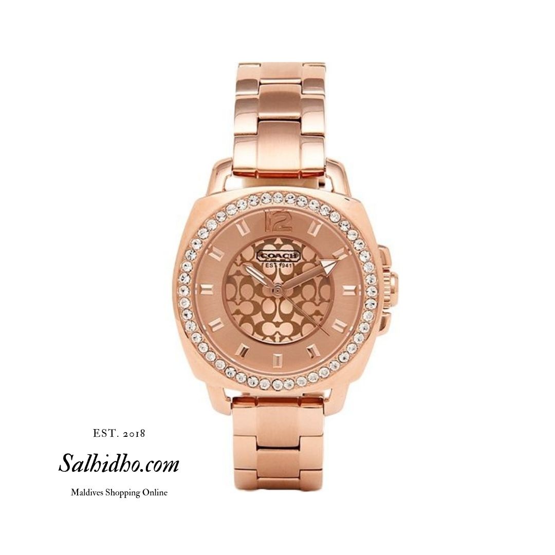 14501701 - Coach Women's Boyfriend Mini Rose Gold Tone Bracelet Watch